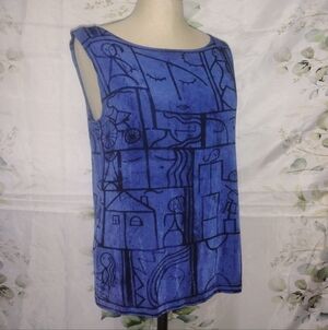 ($3Bundled) Chico's Blue Patterned Shirt